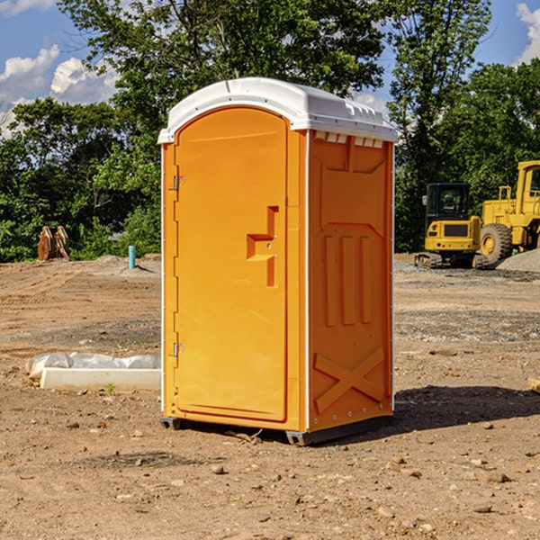 how often are the porta potties cleaned and serviced during a rental period in Shirland